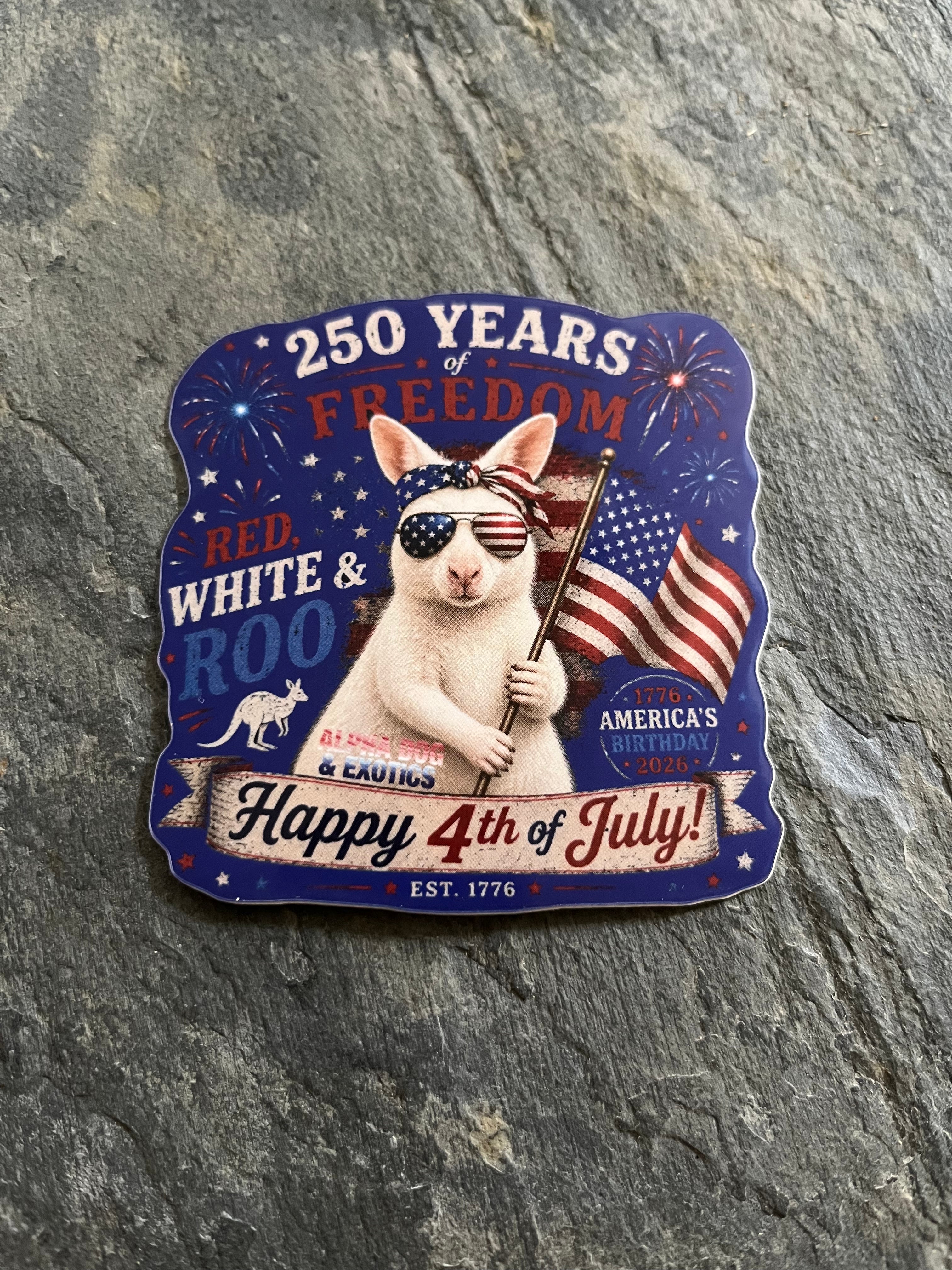 Red, White, and Roo Sticker