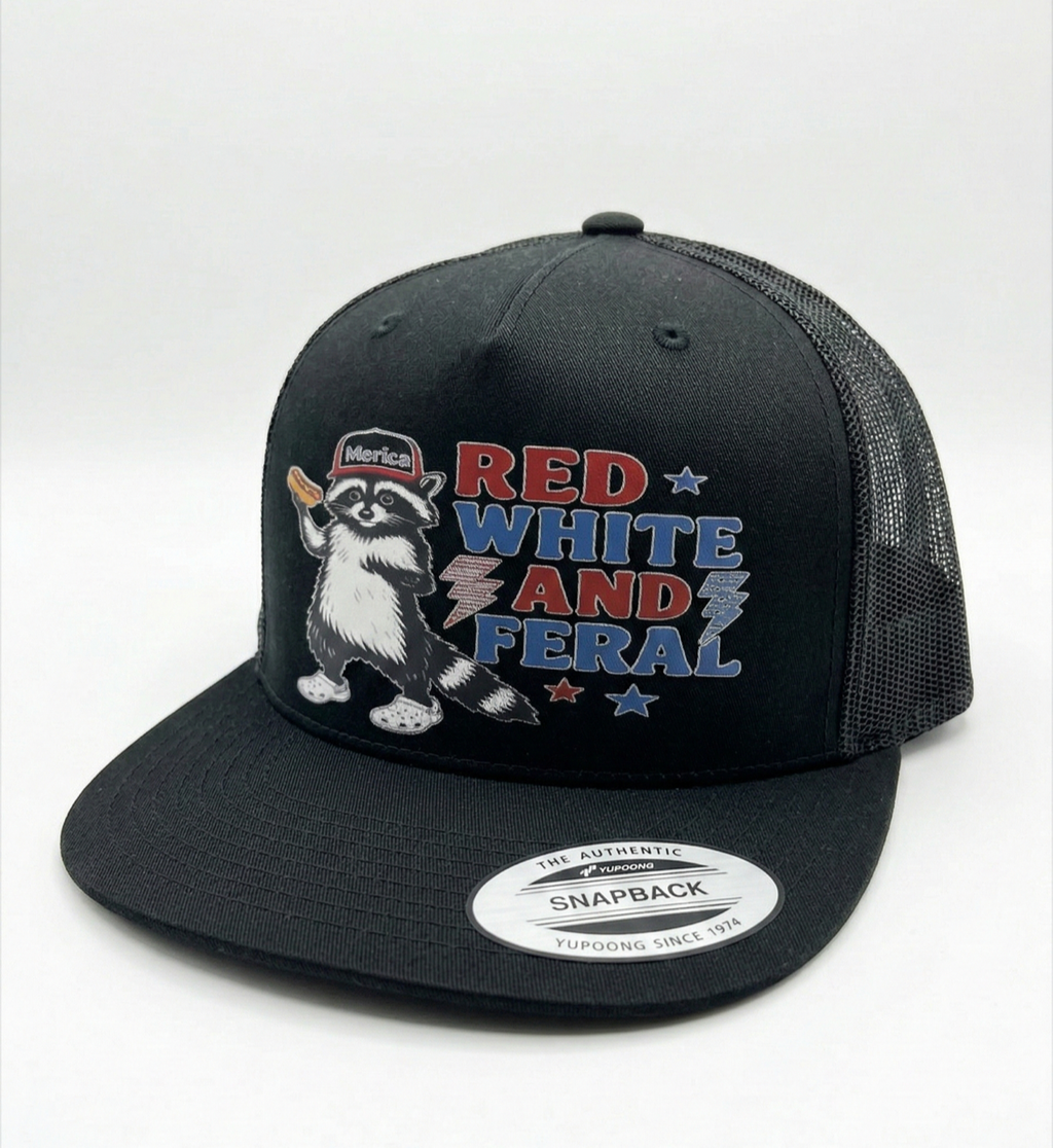 Red, White, and Feral Hat